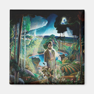 Walden Pond von Newell Convers Wyeth neu besucht Magnet