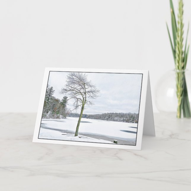 Waldenteich: Winter Feiertagskarte (Vorderseite)
