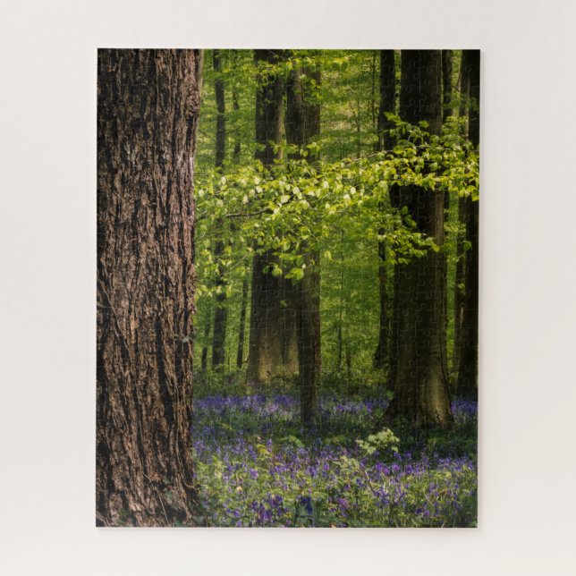 Wälder | Bluebells in Belgien Puzzle (Vertikal)