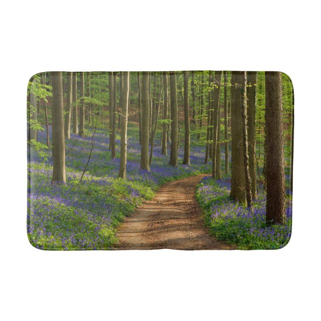 Wälder | Bluebellwald in Belgien Badematte (Vorderseite)