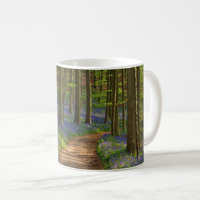 Wälder | Bluebellwald in Belgien Kaffeetasse (VorderseiteRechts)