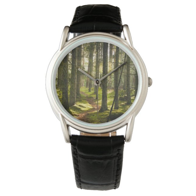 Wälder | Boreal Forest Schweden Armbanduhr (Vorderseite)