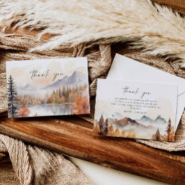 Wälder Dank Karte Wald Rustikaler Fall Mute Mute