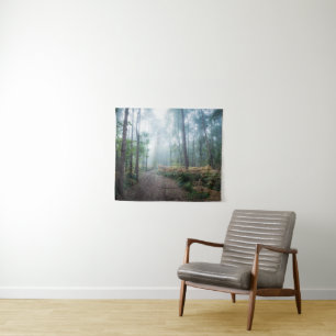 Wälder   Dark Foggy Woods Norfolk Vereinigtes Köni Wandteppich