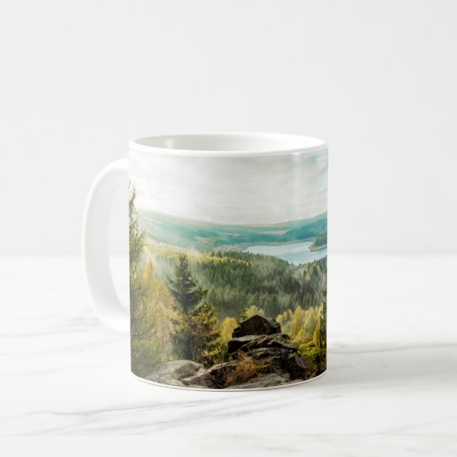 Wälder | Erzgebirge Deutschland Kaffeetasse (Vorderseite Links)