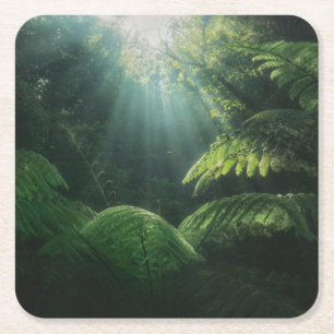 Wälder   Fernen im Regenwald Rechteckiger Pappuntersetzer