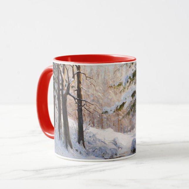 Wälder im Winter, Kunstmalerei, Tasse (Vorderseite Links)