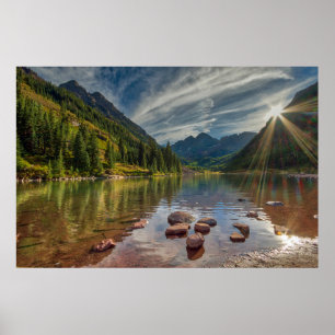 Wälder   Maroon Bells Colorado Poster