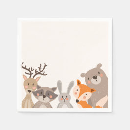 Wälder Papier Napkin Tiere Wald Bear Fox Serviette