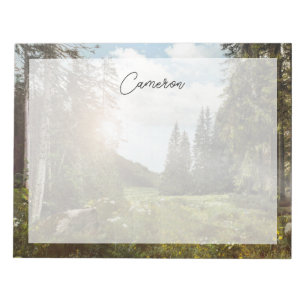 Wälder   Sun Peeking Thru Notizblock