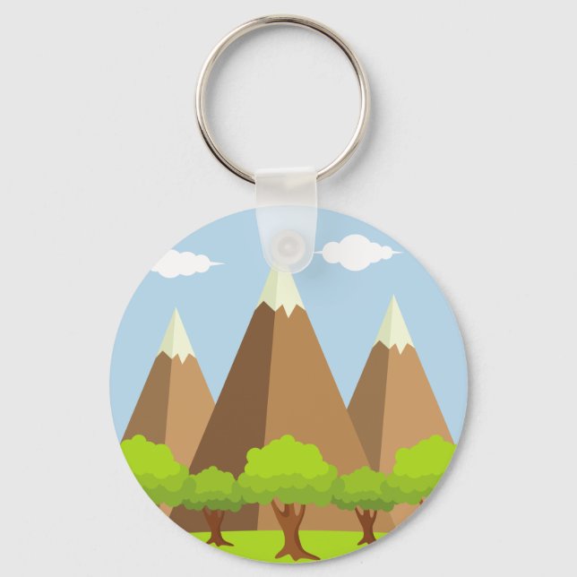 Wälder und Bergspitzen Schlüsselanhänger (Vorderseite)
