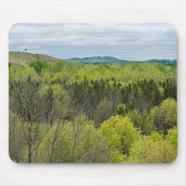 Wälder und Hügel des Schwarzen Flusses Falls Wisco Mousepad (Vorne)