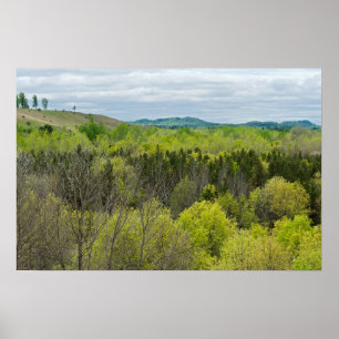 Wälder und Hügel des Schwarzen Flusses Falls Wisco Poster