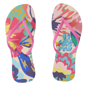 Wälder und Rose Flip Flops