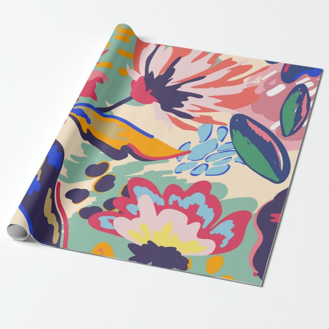 Wälder und Rose Geschenkpapier (Ungerollt)