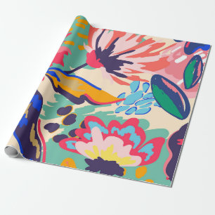 Wälder und Rose Geschenkpapier