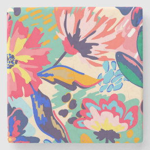 Wälder und Rose Steinuntersetzer