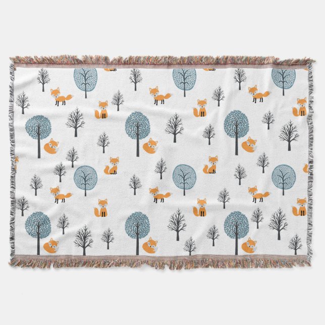 Wälder: Vintager weißer Hintergrund Decke (Vorderseite)