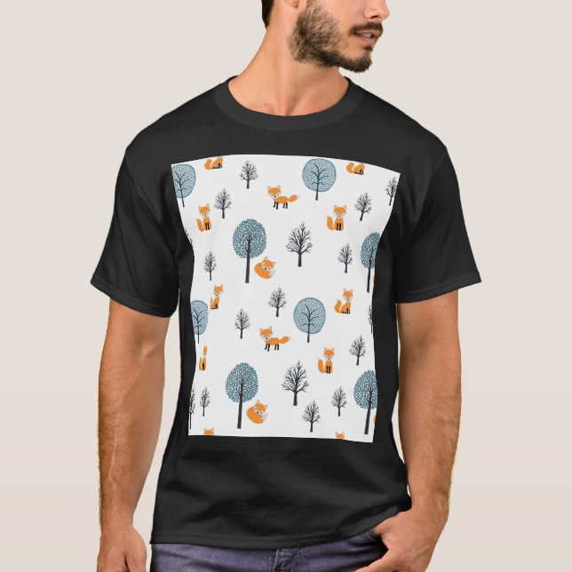 Wälder: Vintager weißer Hintergrund T-Shirt (Vorderseite)