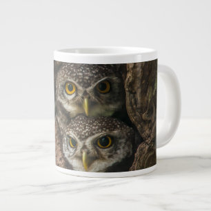 Wälder   Zwei Eulen schauen Jumbo-Tasse