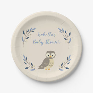 Waldeulen-Baby-Duschen-Teller Pappteller