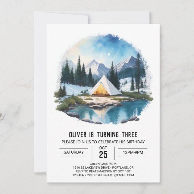 WaldExplorer - Einladung von Kindern zum Geburtsta (Vorderseite)