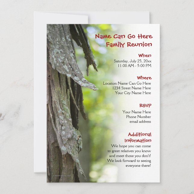 Waldfamilien-Wiedersehen-Einladung Einladung (Vorderseite)