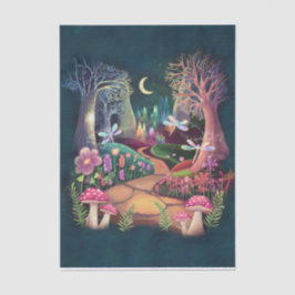 Waldfantasie, die magische Fairyland der Natur Seidenpapier