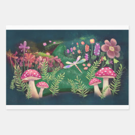 Waldfantasie, die Whimsikmesse der Natur Geschenkpapier Set