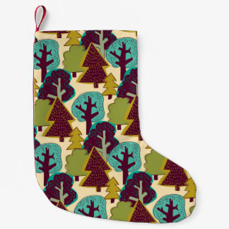 Waldfarben nahtlos Muster. Naturlandschaft Kleiner Weihnachtsstrumpf