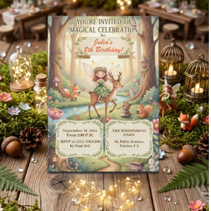 Waldfee Feen-Whimsical 8. Geburtstagsfeier Einladung