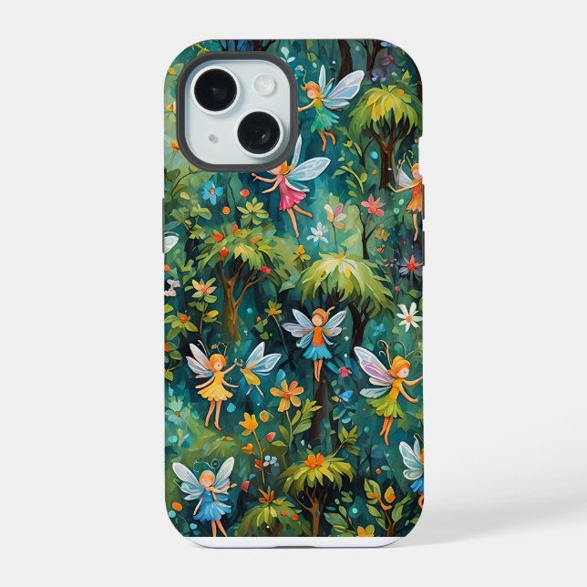 Waldfeen iPhone 15 Hülle (Rückseite)