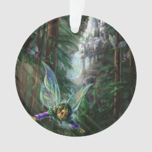 Waldfeen und Wasserfallschloss Ornament