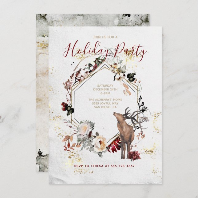 Waldfest der Hirsche Einladung (Vorne/Hinten)