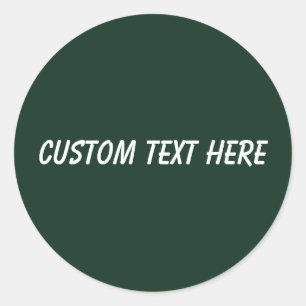 Waldfest schlicht dunkelgrün runder aufkleber