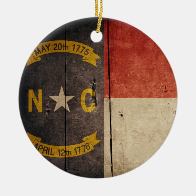 Waldflagge North Carolina Keramikornament (Vorne)
