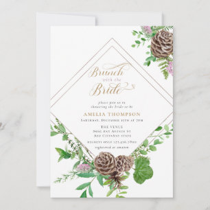 Waldflor Braut-Shower-Brunch Einladung