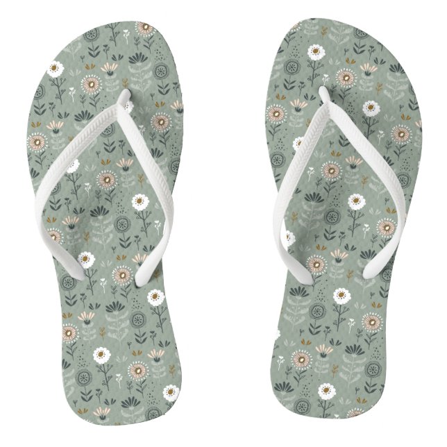 Waldflorensage Grün Flip Flops (Fußbett)