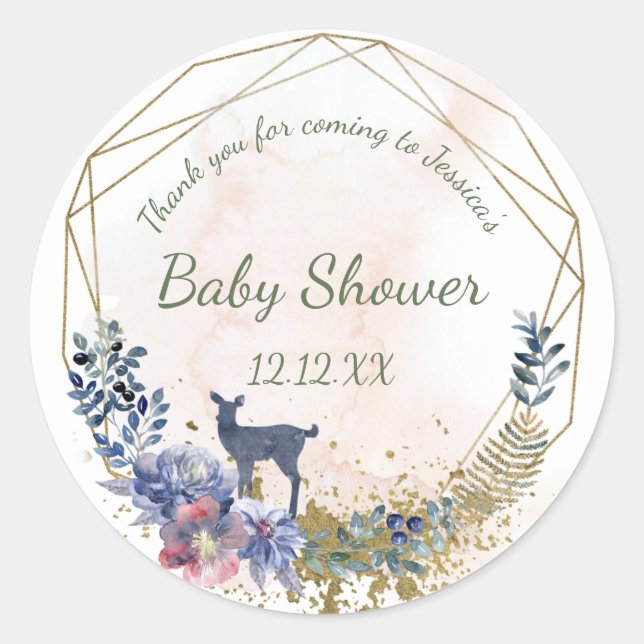 Waldflorenwild Runder Aufkleber (Vorderseite)