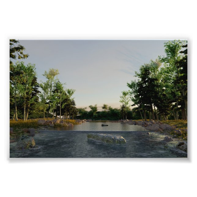 Waldfluss Fotodruck (Vorne)