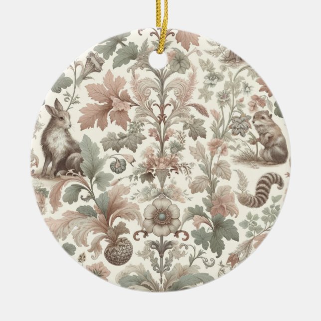Waldflüster: Viktorianische Natur Elegance Keramik Ornament (Vorne)