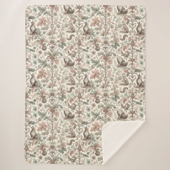 Waldflüster: Viktorianische Natur Elegance Sherpadecke (Vorderseite)