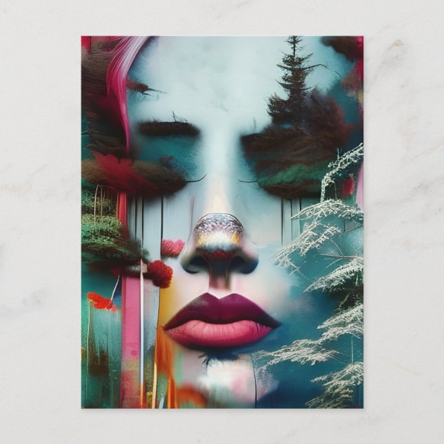 Waldfrau Postkarte (Vorderseite)