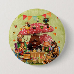 Waldfreunde am Teatime im Wald Button