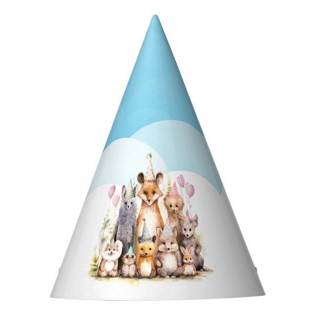 Waldfreunde zum Geburtstag Partyhütchen (Vorderseite)