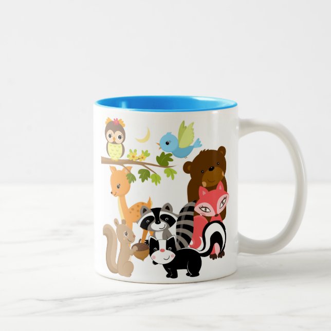 Waldfreunde Zweifarbige Tasse (Rechts)