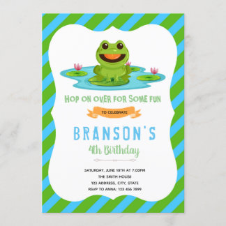 Waldfrosch Geburtstagsfeier Einladung