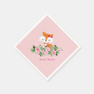 Waldfüchse, niedlicher Fuchs, rosa, süß, niedlich, Serviette