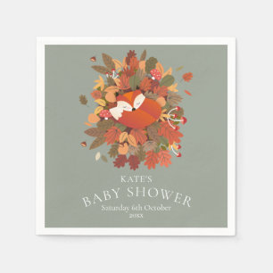 Waldfuchswelpe Baby Shower / Sprinkle Serviette