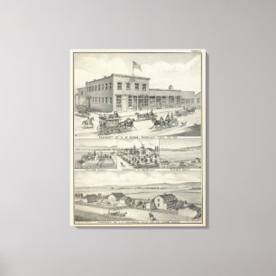 WaldGebäude, Yolo County Bauernhof Leinwanddruck